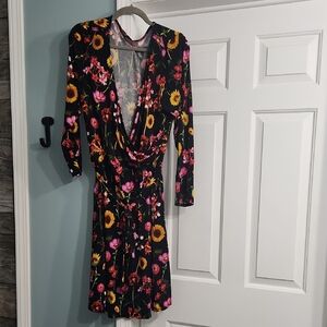 Popsy Multicolor Floral Long Sleeve Dress